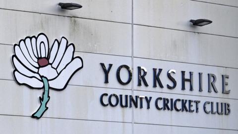 Yorkshire County Cricket Club logo on the side of Headingley