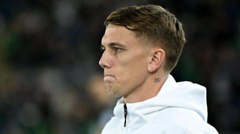 Ethan Galbraith on duty with Northern Ireland 