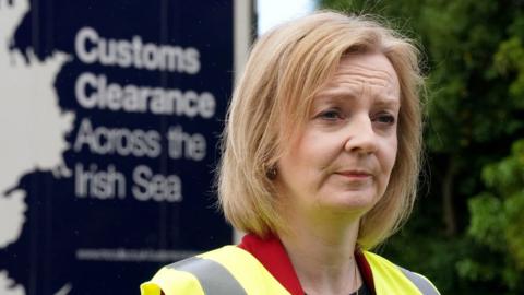 Foreign Secretary Liz Truss in Lisburn, NI, on 25 May 2022