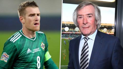 Steven Davis and Pat Jennings