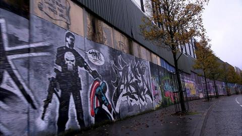 Peace wall in Belfast