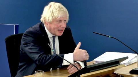 Boris Johnson at the Covid Inquiry