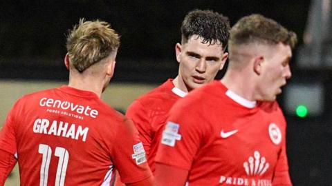 Sean Graham and Tiarnan O'Connor were the Larne goalscorers against Carrick