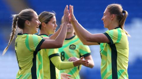 Australia celebrate goal