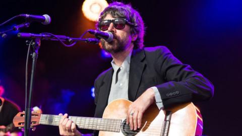 Gruff Rhys performing at the Cambridge Folk festival in 2019