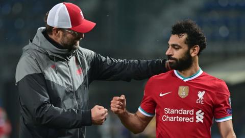 Jurgen Klopp (left) and Mohamed Salah (right)