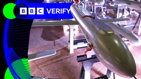 File picture of a Ukrainian-made attack drone