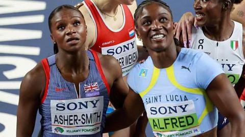 Dina Asher-Smith and Julien Alfred