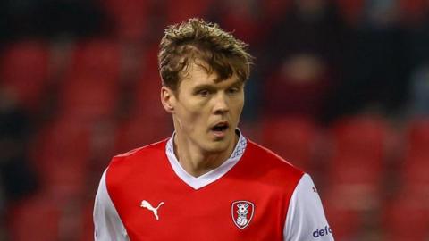 Sean Raggett in action for Rotherham United.