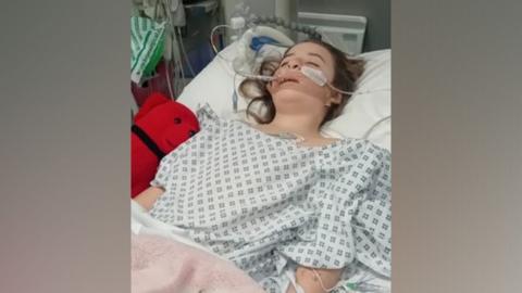 Mia in hospital