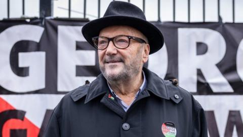 Workers party of Britain candidate George Galloway in Rochdale