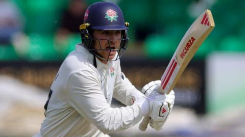 Matty Hurst batting for Lancashire