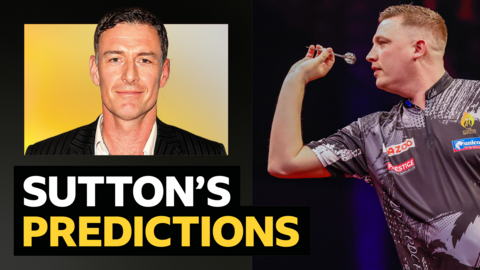 Sutton's predictions v Chris Dobey graphic