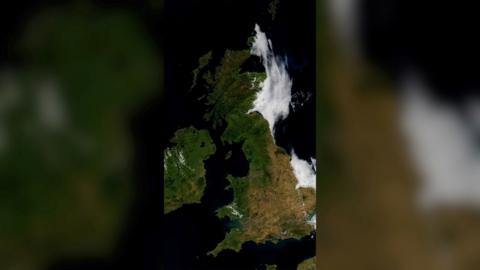 England from space looking dry