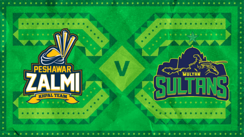 Peshawar Zalmi v Multan Sultans badge graphic