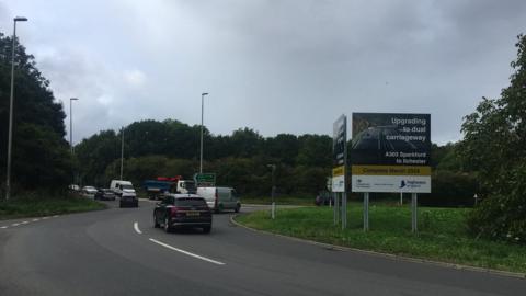 The Sparkford Roundabout Where The A303 Meets The A359