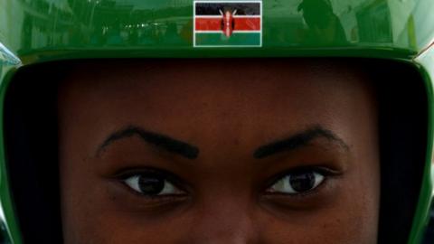 Sabrina Simader of Kenya looks on after the Women's Super G during the FIS Alpine World Ski Championships on February 7, 2017 in St Moritz, Switzerland