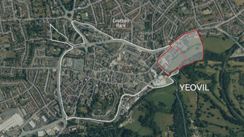 Map of Yeovil