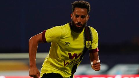Andros Townsend playing for Burnley in a friendly