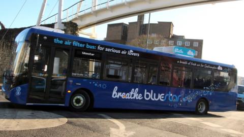 Bluestar bus in Southampton city centre