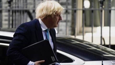 Boris Johnson outside Downing Street