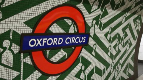 Oxford Circus underground sign