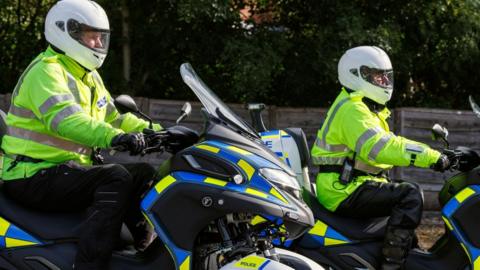 Greater Manchester Police on bikes