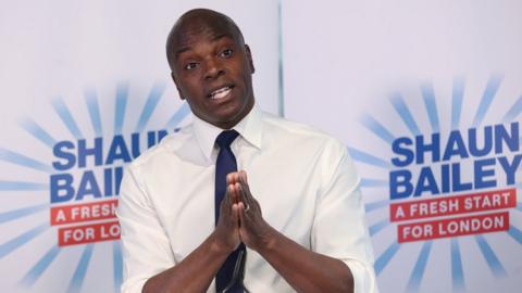Conservative London mayoral candidate Shaun Bailey during his manifesto launch