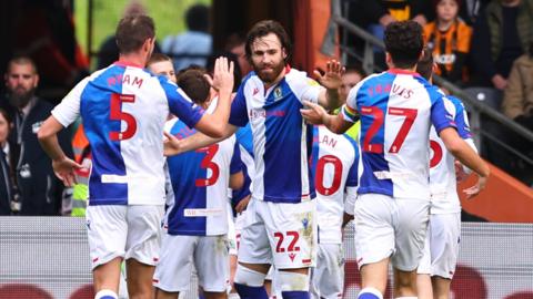 Blackburn celebrate against Hull City