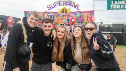 revellers at Reading festival