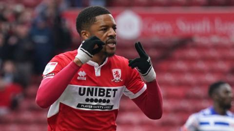 Chuba Akpom celebrates