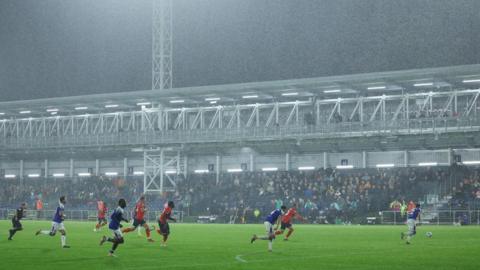 Bobbers Stand, Luton Town, during game against Gillingham