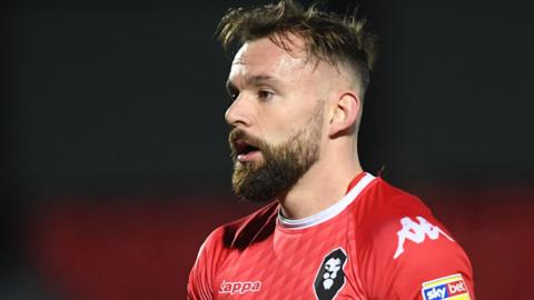 Danny Lloyd in action for Salford City