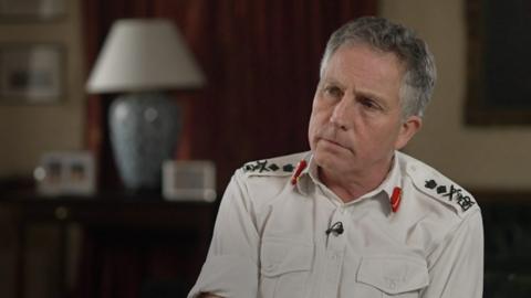 Outgoing head of the army General Sir Nick Carter tells 鶹ҳ Newsnight it was a mistake to say 'laddish culture' was necessary for soldiers to fight the enemy.