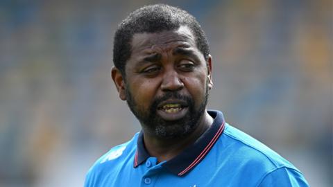 Mark Alleyne pictured during a training session