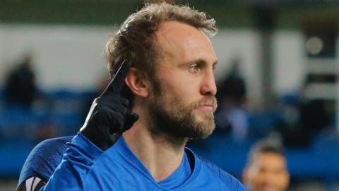 Magnus Wolff Eikrem celebrates scoring the opener against Dundalk