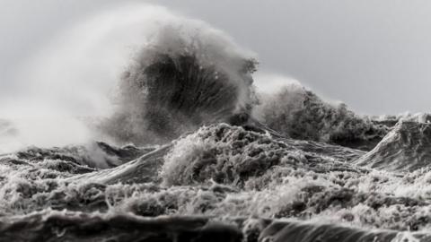 A stormy sea