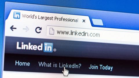 Linkedin shown on a computer screen