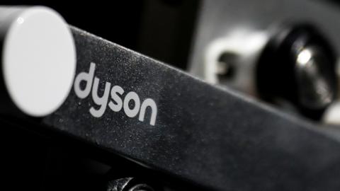 File image of a Dyson logo is seen on one of company's products