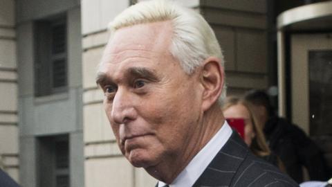 Roger Stone leaves the Federal Court in Washington DC, 1 February 2019