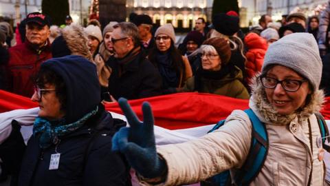 March against judicial reforms in Warsaw, 11 Jan 20