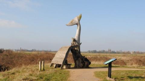 Photo of a whale sculpture in King's Lynn
