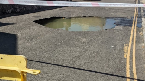 Sinkhole in Crouch Lane, Seaford