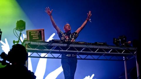 Fatboy Slim with performing at Glastonbury