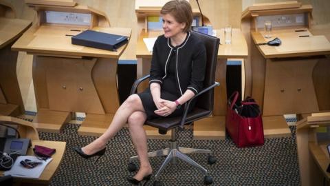 Nicola Sturgeon in parliament