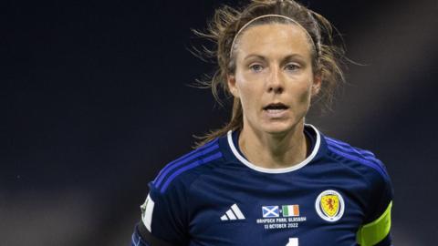 Rachel Corsie in action for Scotland