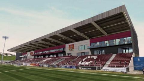 Computer generated image of the East Stand