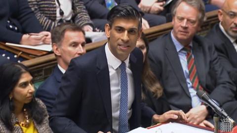 Prime Minister Rishi Sunak during PMQs