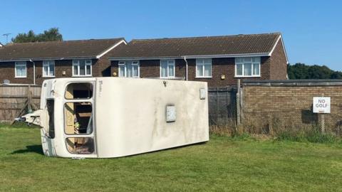 Travellers at Crawley Green Recreation Ground