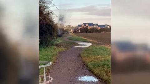 Grenade explosion in Yaxley, Cambridgeshire